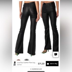 Edikted Leather Flare Pants
